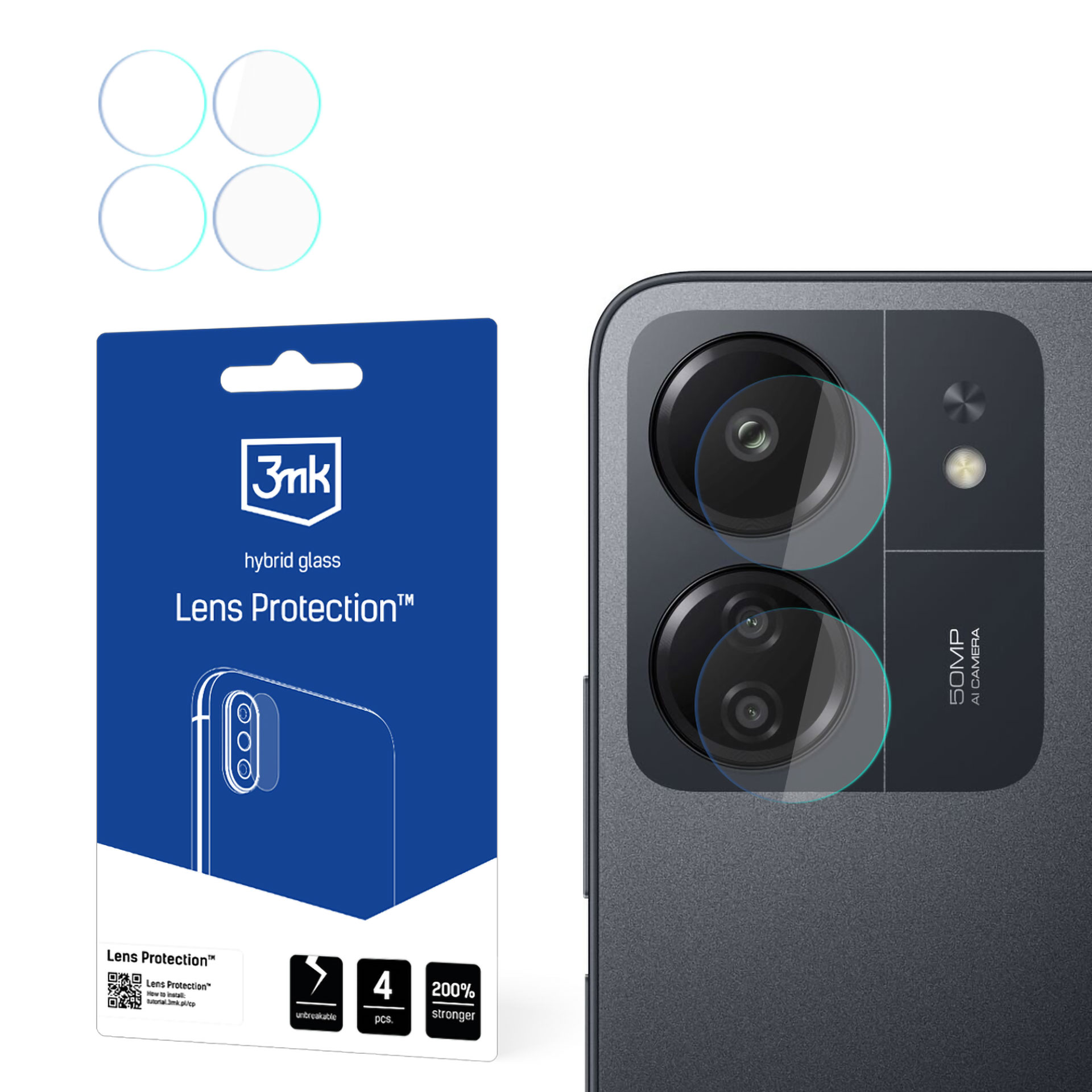 3mk Lens Protection™ hibridinis kameros stiklas Xiaomi Poco C65