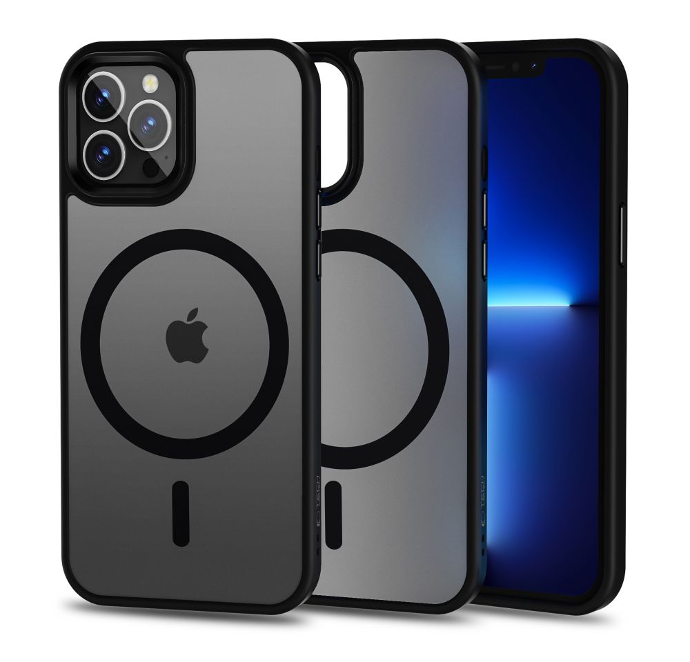 Tech-Protect MagMat MagSafe dėklas iPhone 12 / 12 Pro - matinė juoda