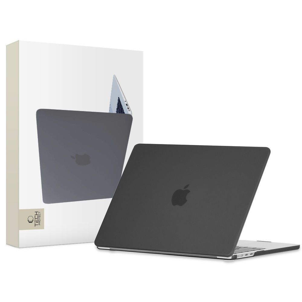 Tech-Protect SmartShell dėklas MacBook Air 13" M2 / M3 / 2022-2024 - matinė juoda