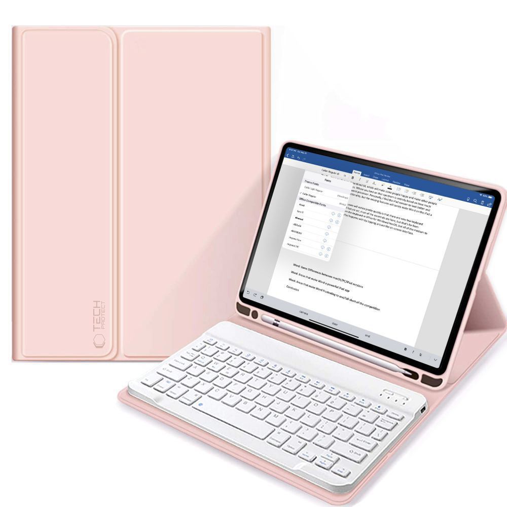 Tech-Protect SC Pen + Keyboard dėklas su klaviatūra iPad 10.9" 2022 - rožinė
