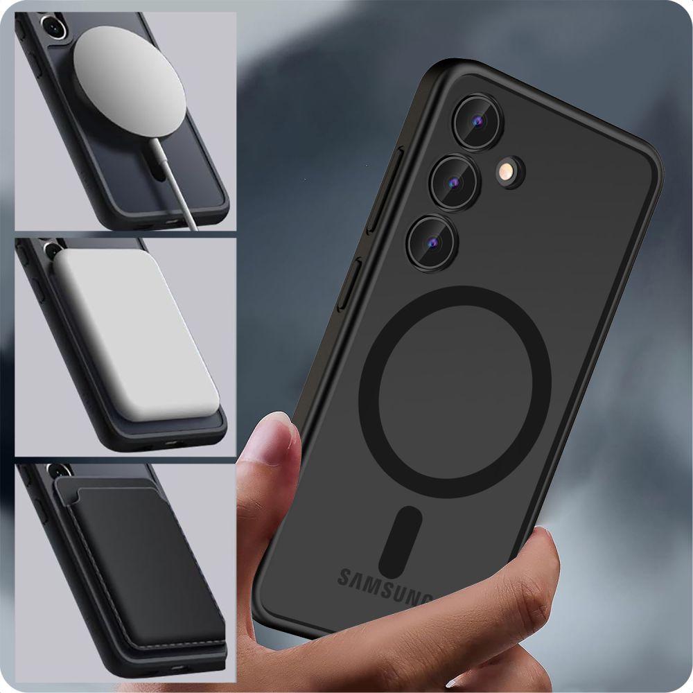 Tech-Protect MagMat Magnetinis dėklas Samsung Galaxy S24 - Matinis juodas