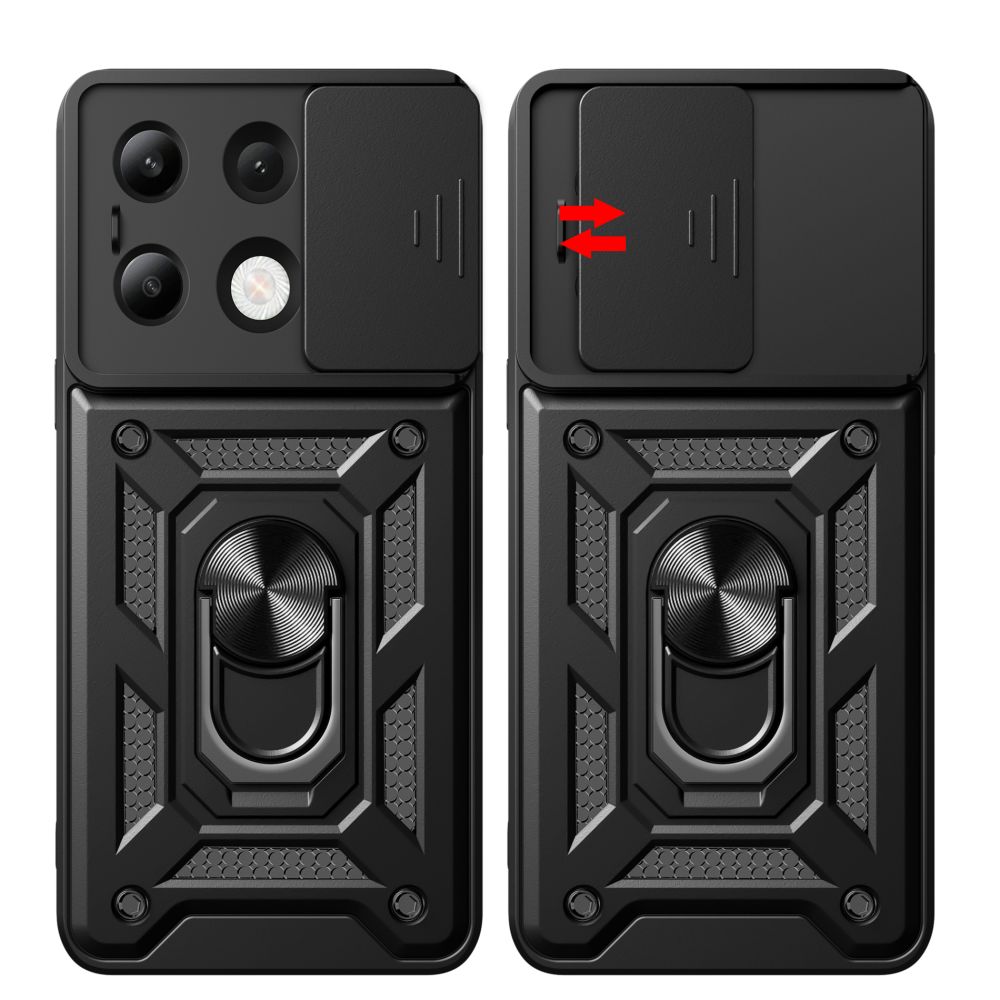 Tech-Protect CamShield Pro Dėklas telefonui Xiaomi Redmi Note 13 4G / LTE - juodas