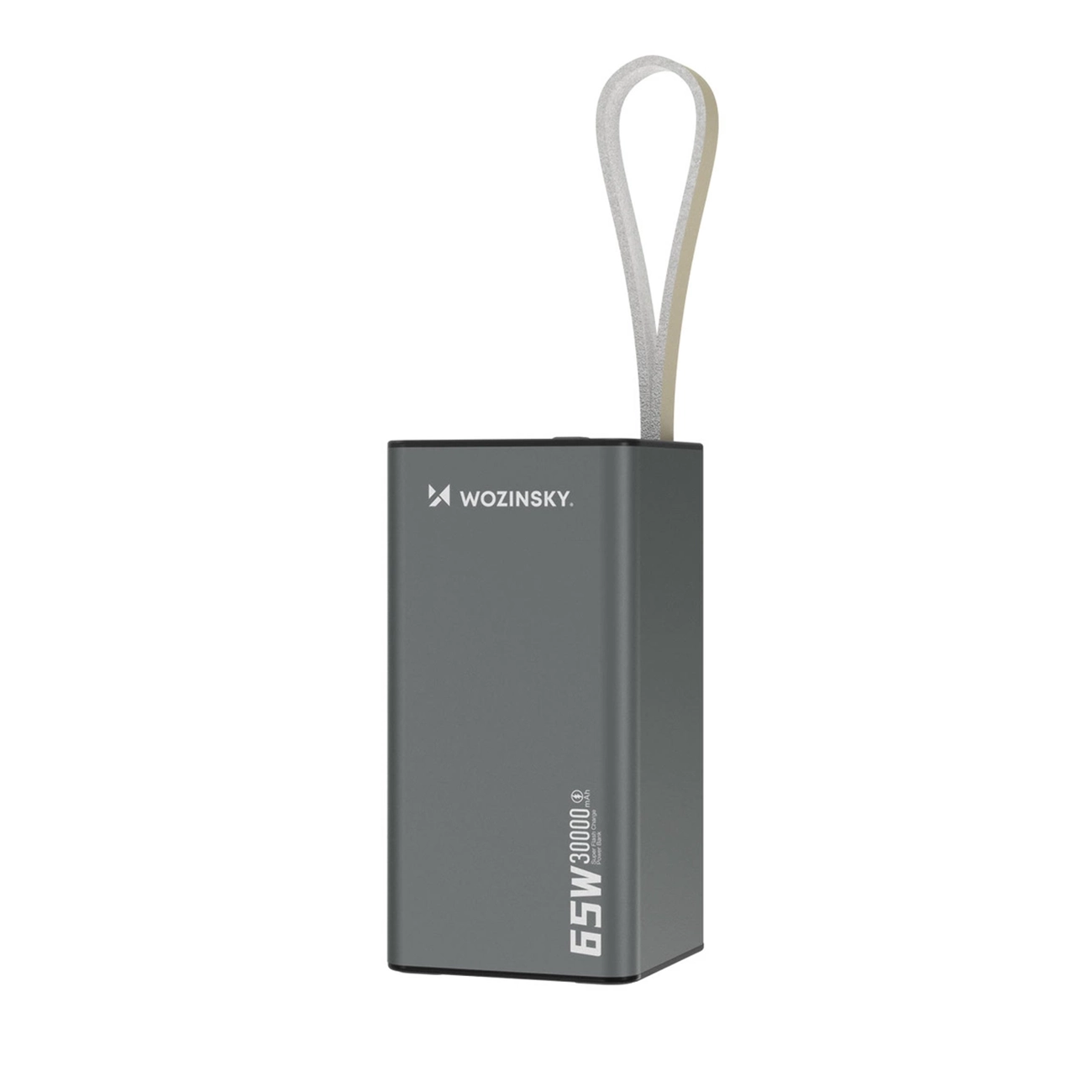 Išorinė baterija Wozinsky K65+ 65W 30000mAh 2x USB-C, 1x USB-A 65W - pilka