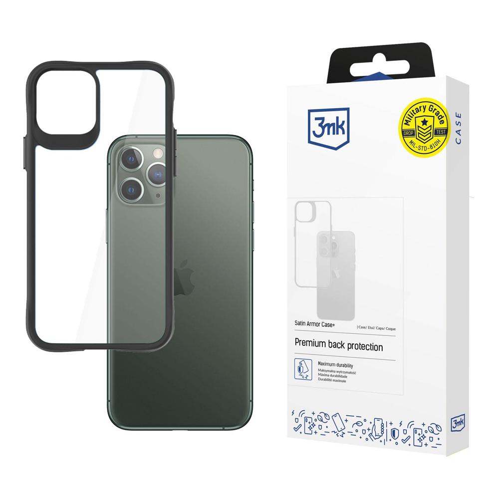 3mk Satin Armor Case+ dėklas telefonui iPhone 11 Pro Max - permatomas