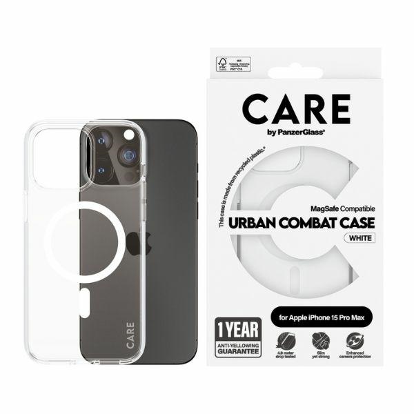 CARE by PanzerGlass Urban Combat Magnetinis dėklas telefonui iPhone 15 Pro Max - baltas
