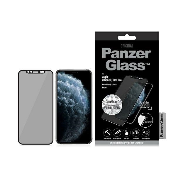 PanzerGlass E2E Super+ grūdintas apsauginis stiklas iPhone X/XS/11 Pro - juodas