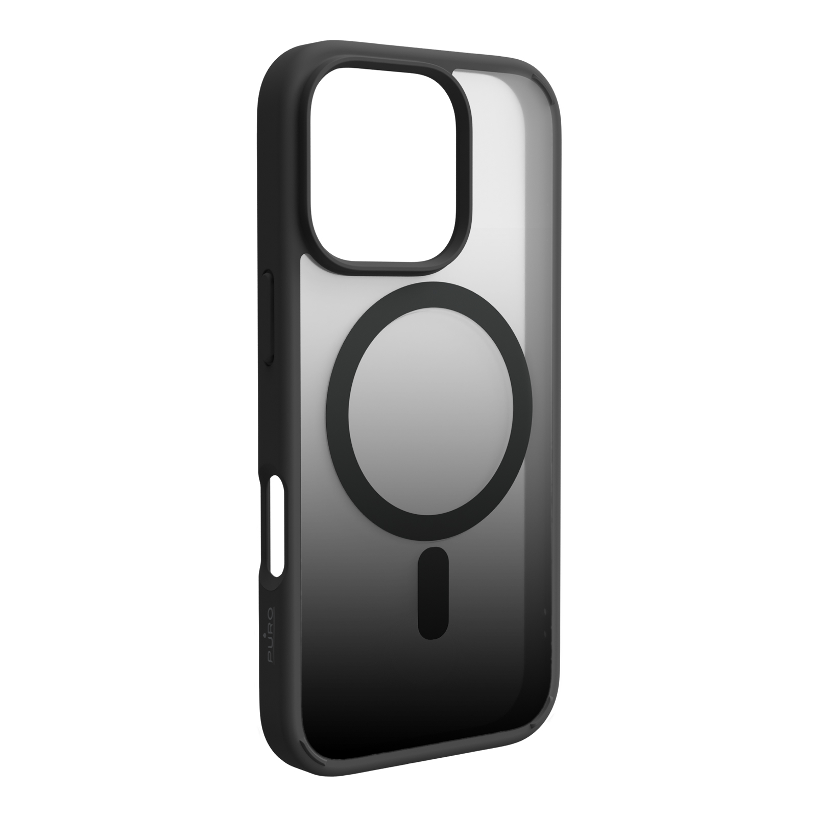 Puro Gradient Magnetinis silikoninis dėklas telefonui iPhone 16 Pro - juodas