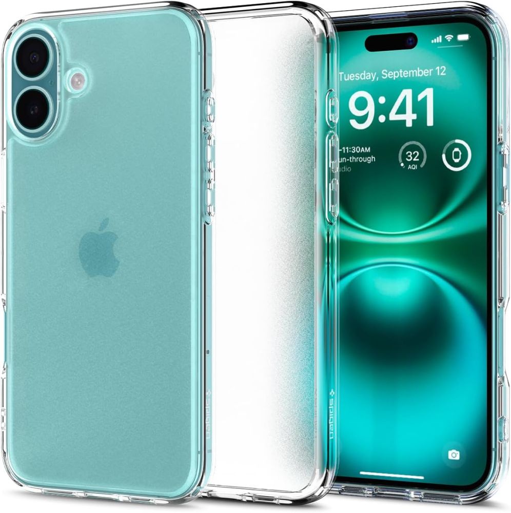 Spigen Ultra Hybrid dėklas, skirtas iPhone 16 – skaidri