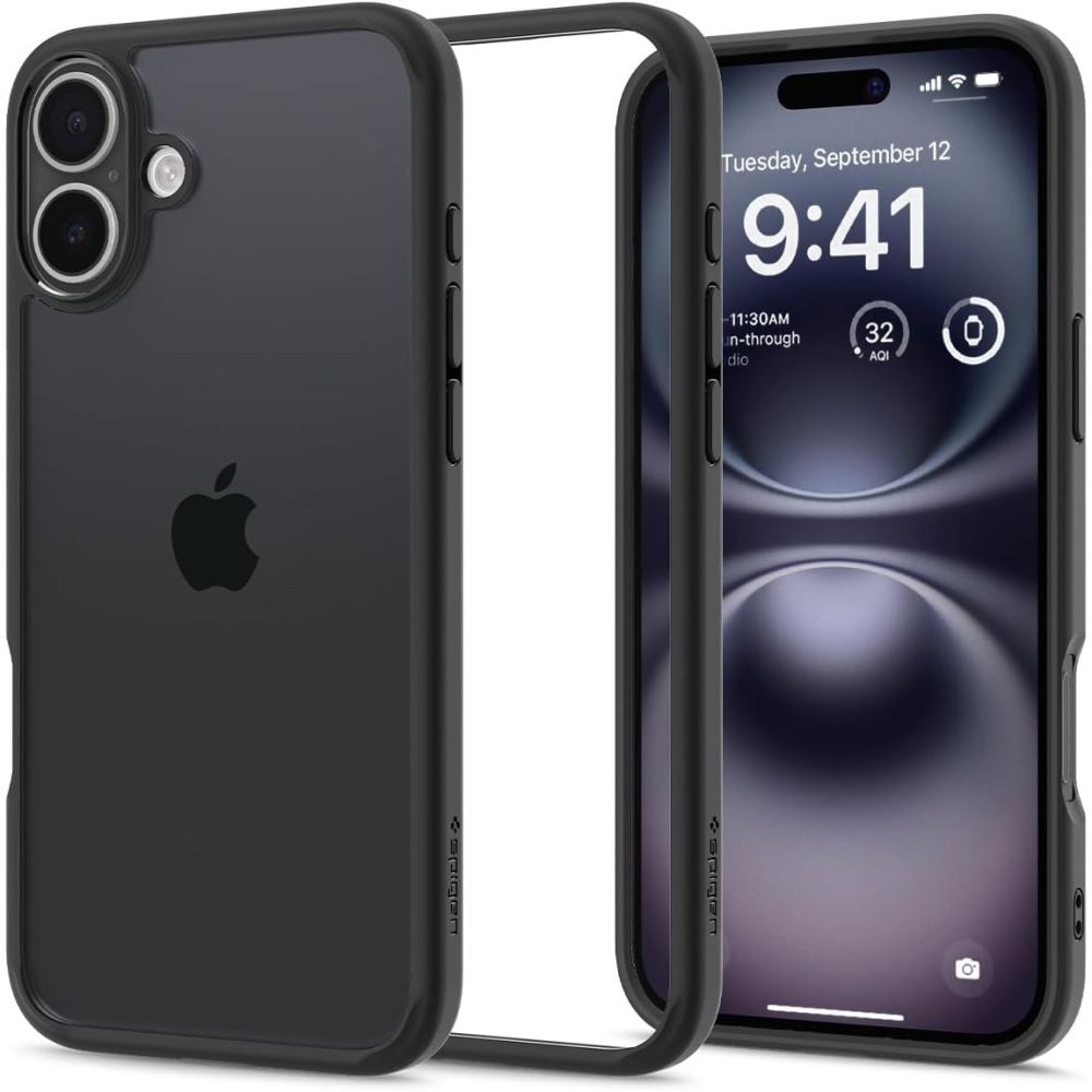 Spigen Ultra Hybrid dėklas telefonui iPhone 16 Plus - matinė juoda