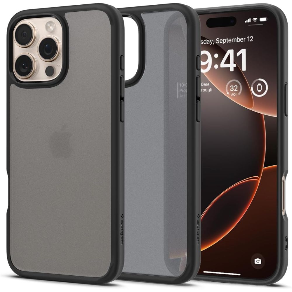 Spigen Ultra Hybrid dėklas telefonui iPhone 16 Pro Max - juodas