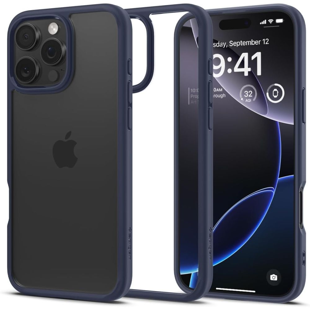Spigen Ultra Hybrid dėklas iPhone 16 Pro Max telefonui – mėlynas