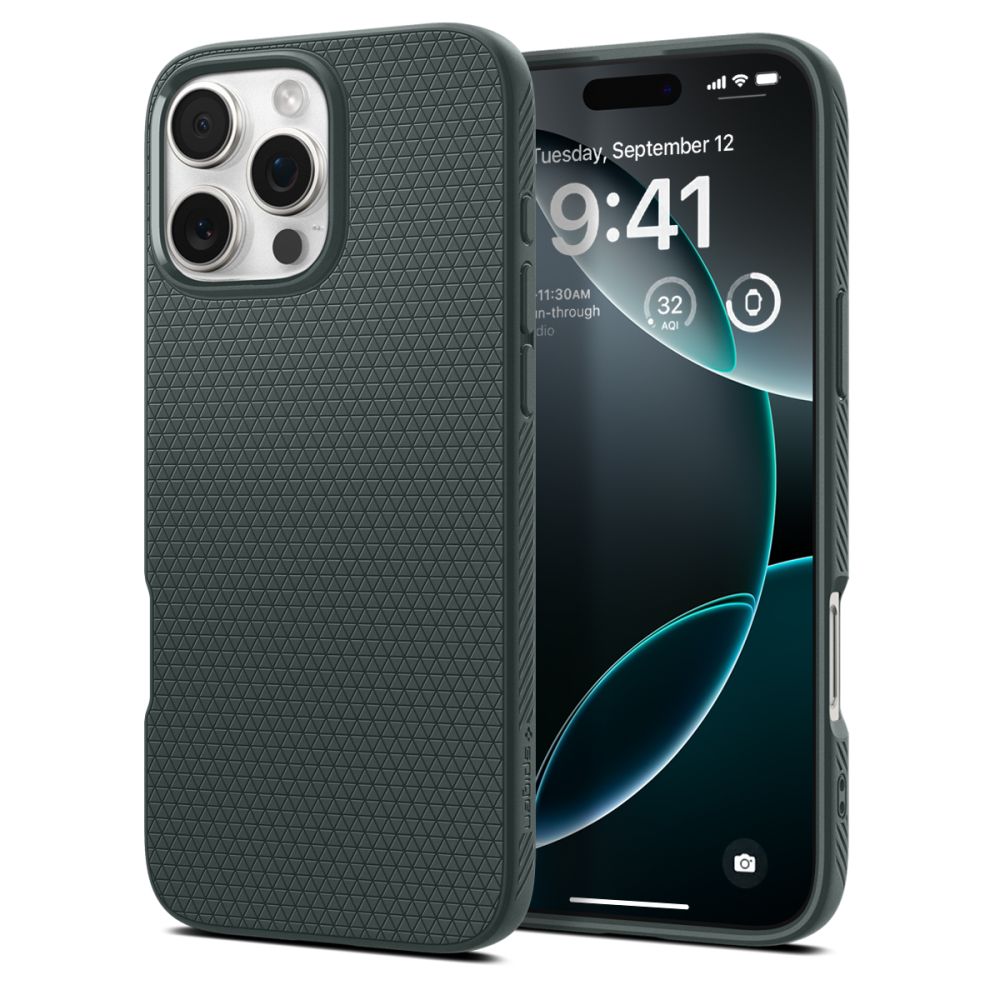 Spigen Liquid Air dėklas telefonui iPhone 16 Pro Max - žalias