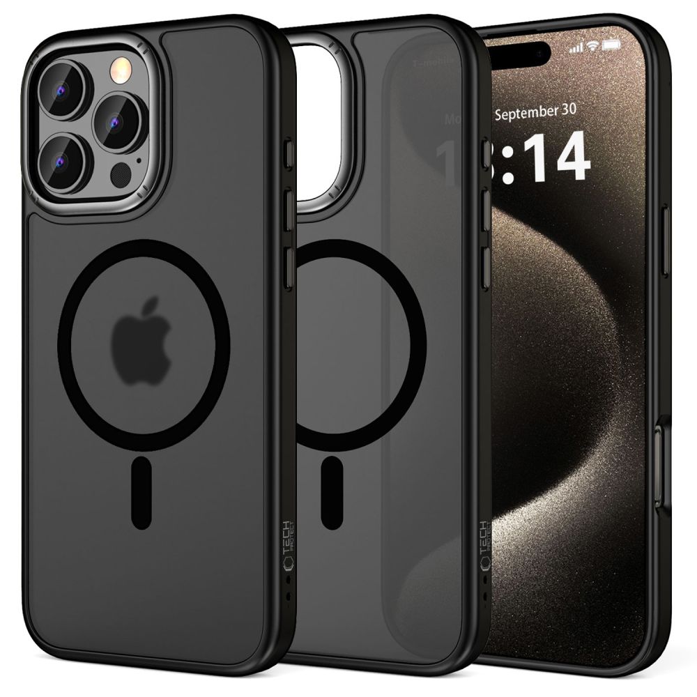 Tech-Protect MagEdge Magnetinis dėklas telefonui iPhone 16 Pro - pusiau skaidrus
