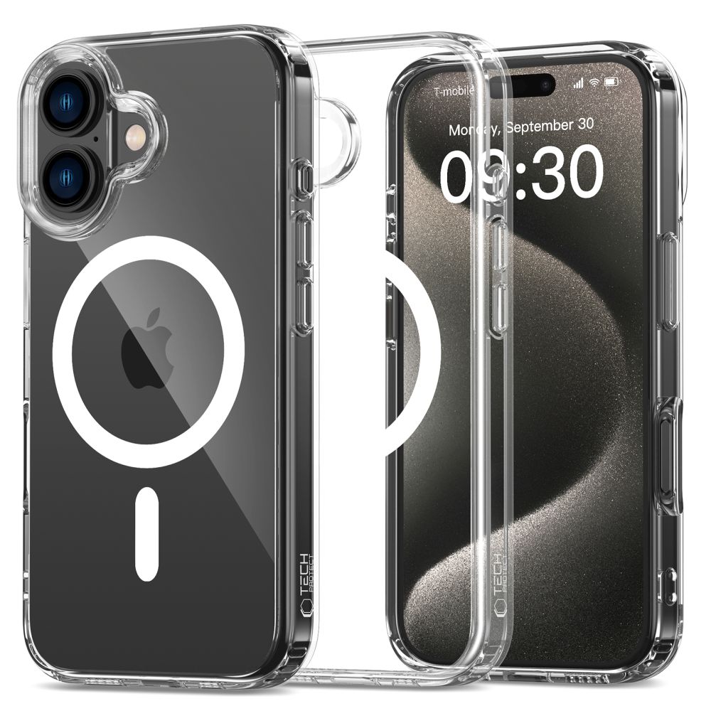 Tech-Protect FlexAir Hybrid Magnetinis dėklas telefonui iPhone 16 - skaidrus
