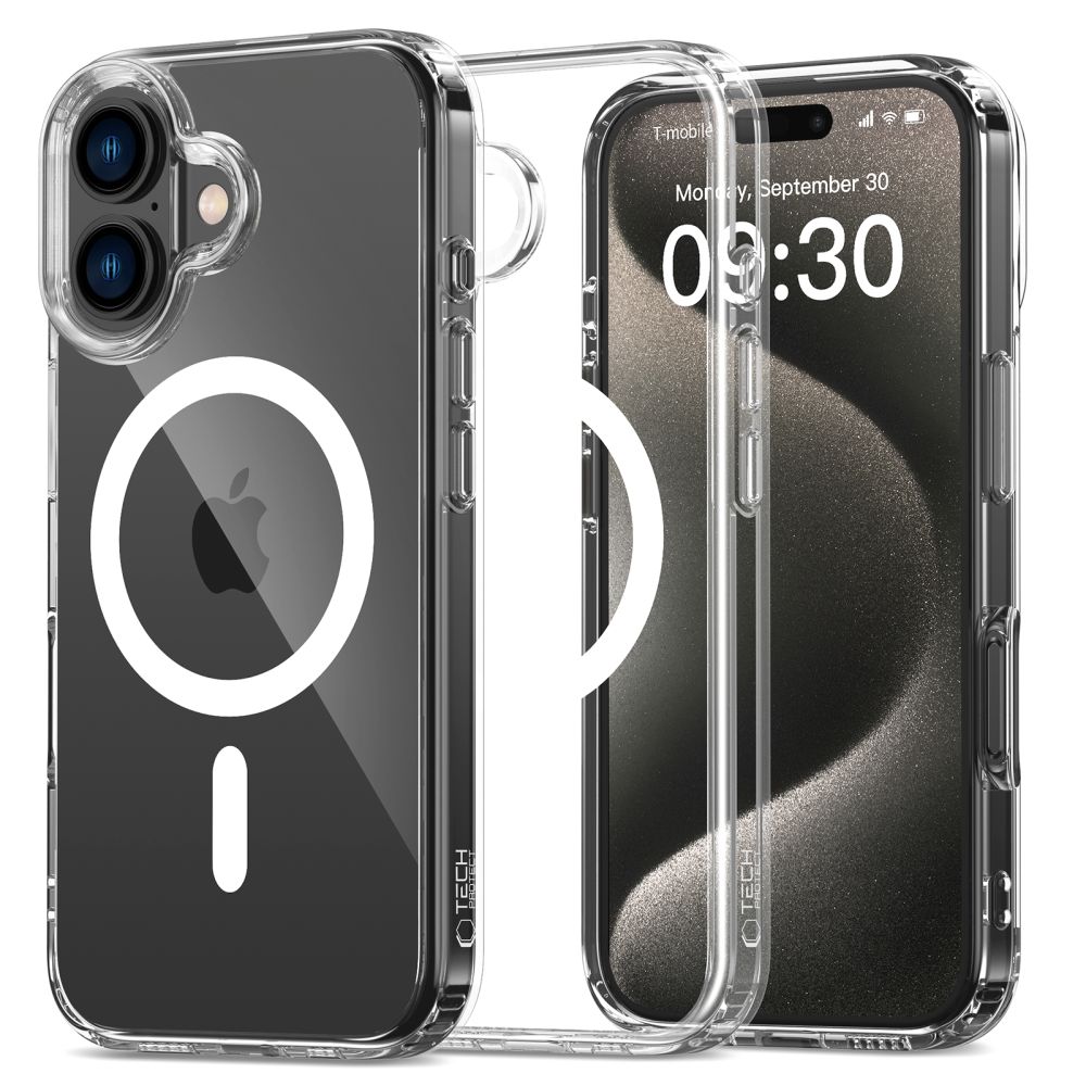 Tech-Protect FlexAir Hybrid Magnetinis dėklas telefonui iPhone 16 Plus - skaidrus