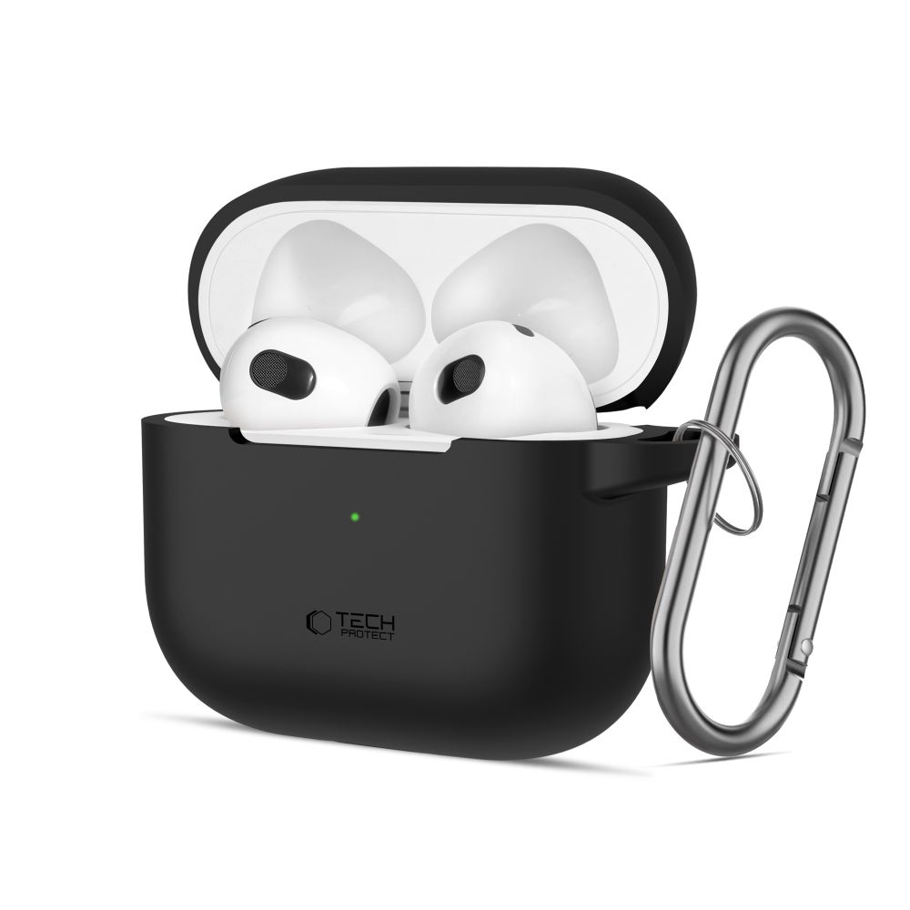 Tech-Protect Silikoninis dėklas Apple AirPods 3 - juodas