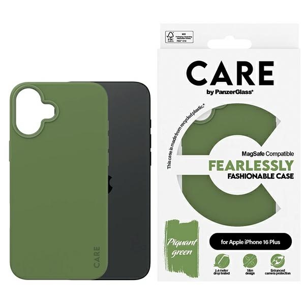 CARE by PanzerGlass madingas dėklas telefonui iPhone 16 Plus 6.7" žalias Magnetinis 1387