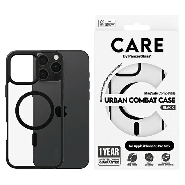 CARE by PanzerGlass Flagship Urban dėklas telefonui iPhone 16 Pro Max 6.9" Magnetinis 1360
