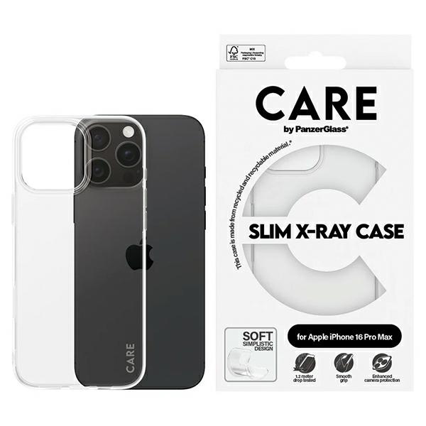 CARE by PanzerGlass X-Ray Soft Basic Dėklas iPhone 16 Pro Max 6.9 - skaidrus