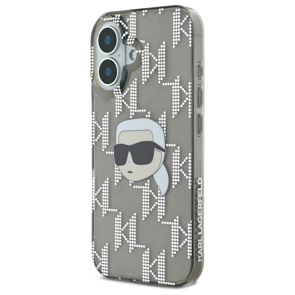 Karl Lagerfeld IML Karl Head Electroplated Dėklas telefonui iPhone 16 - juodas