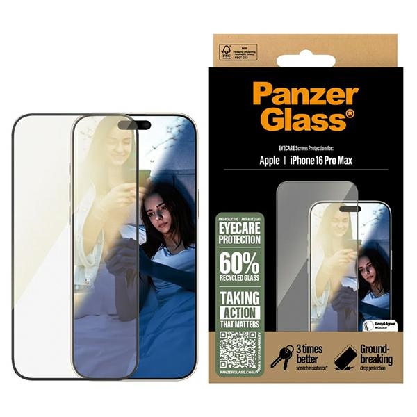 PanzerGlass EyeCare apsauginis stiklas iPhone 16 Pro Max 6.9" Itin platus pritaikymas 2868