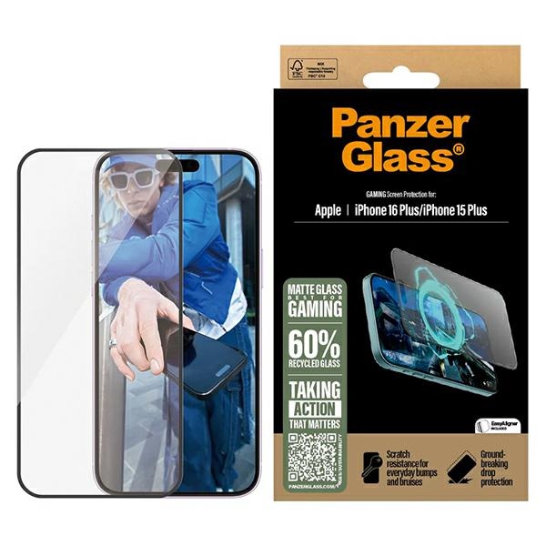 PanzerGlass Žaidimų apsauginis stiklas iPhone 16 Plus 6.7" Itin platus pritaikymas 2859