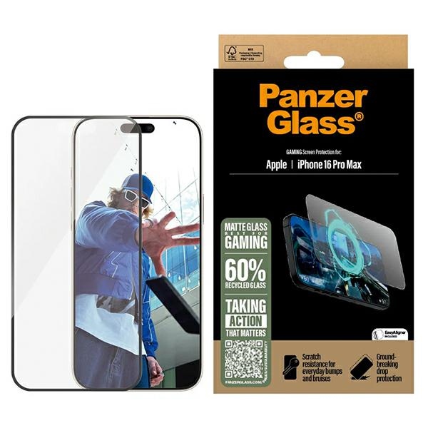 PanzerGlass Žaidimų apsauginis stiklas iPhone 16 Pro Max 6.9" Itin platus pritaikymas 2860