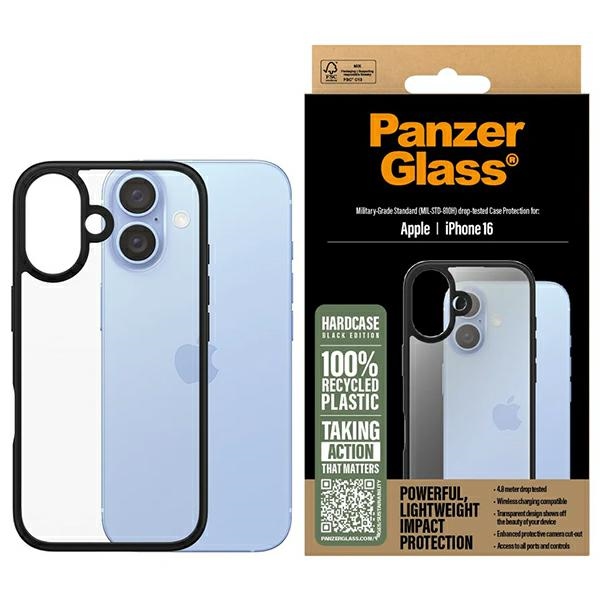 PanzerGlass kietasis dėklas iPhone 16 6.1 - juodas/juodas 1295