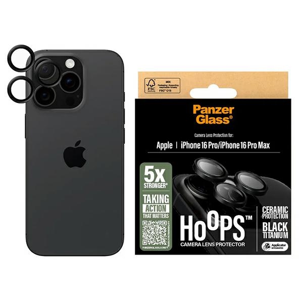 PanzerGlass Hoops Keraminis Objektyvo apsauga iPhone 16 Pro 6.3" / 16 Pro Max 6.9" 1282