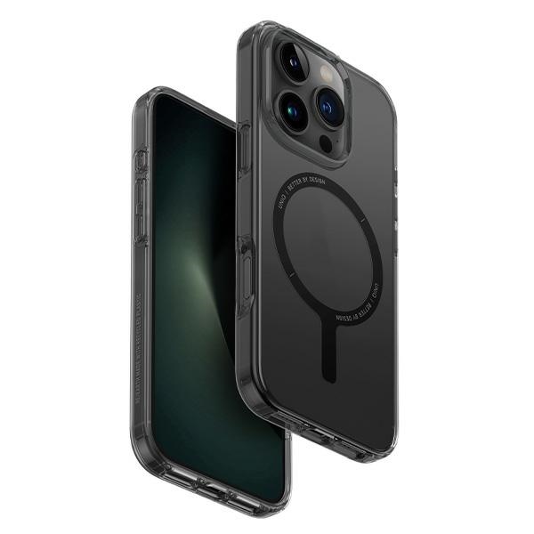 Uniq Clario dėklas telefonui iPhone 16 Pro 6.3" Magclick įkrovimas pilkas