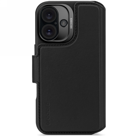 Decoded odinis nuimamas piniginės dėklas su MagSafe ir pinigine, skirtas iPhone 16 – juodas