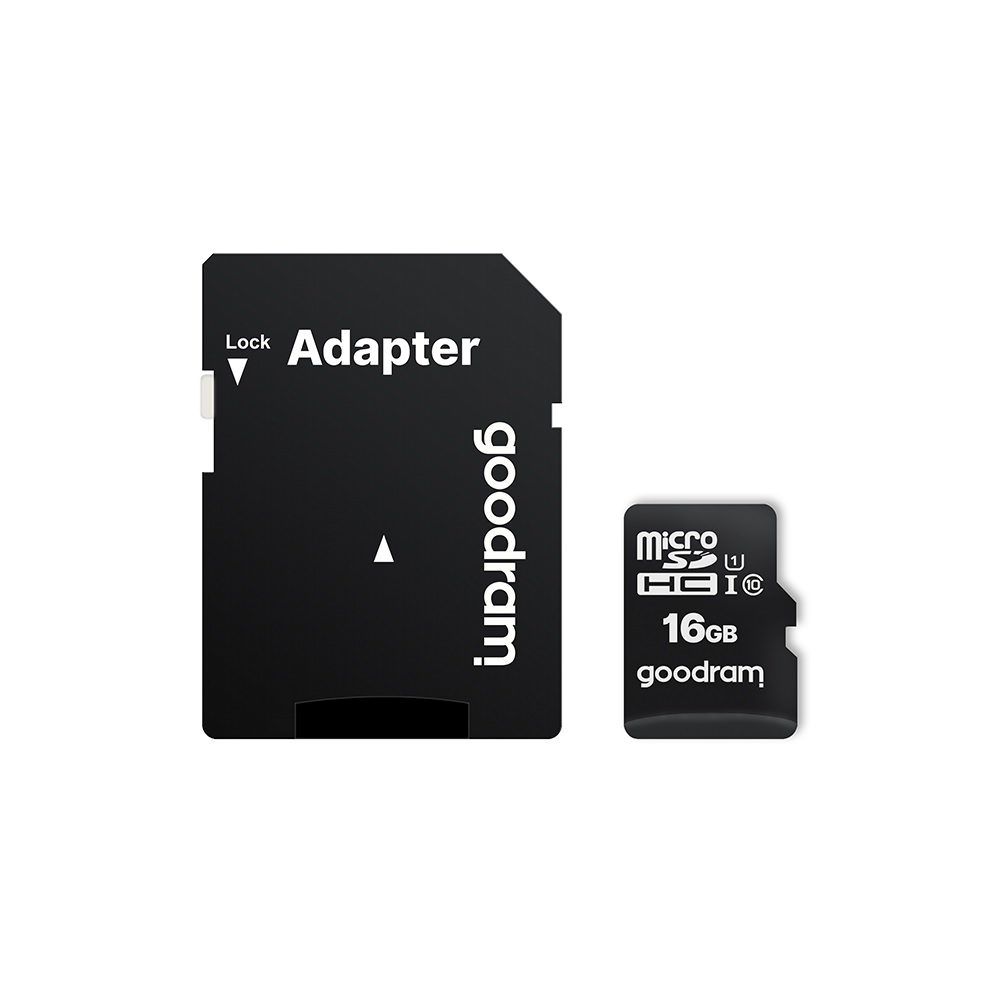 Atminties korta Goodram microSD 16Gb (class 10) + SD adapter