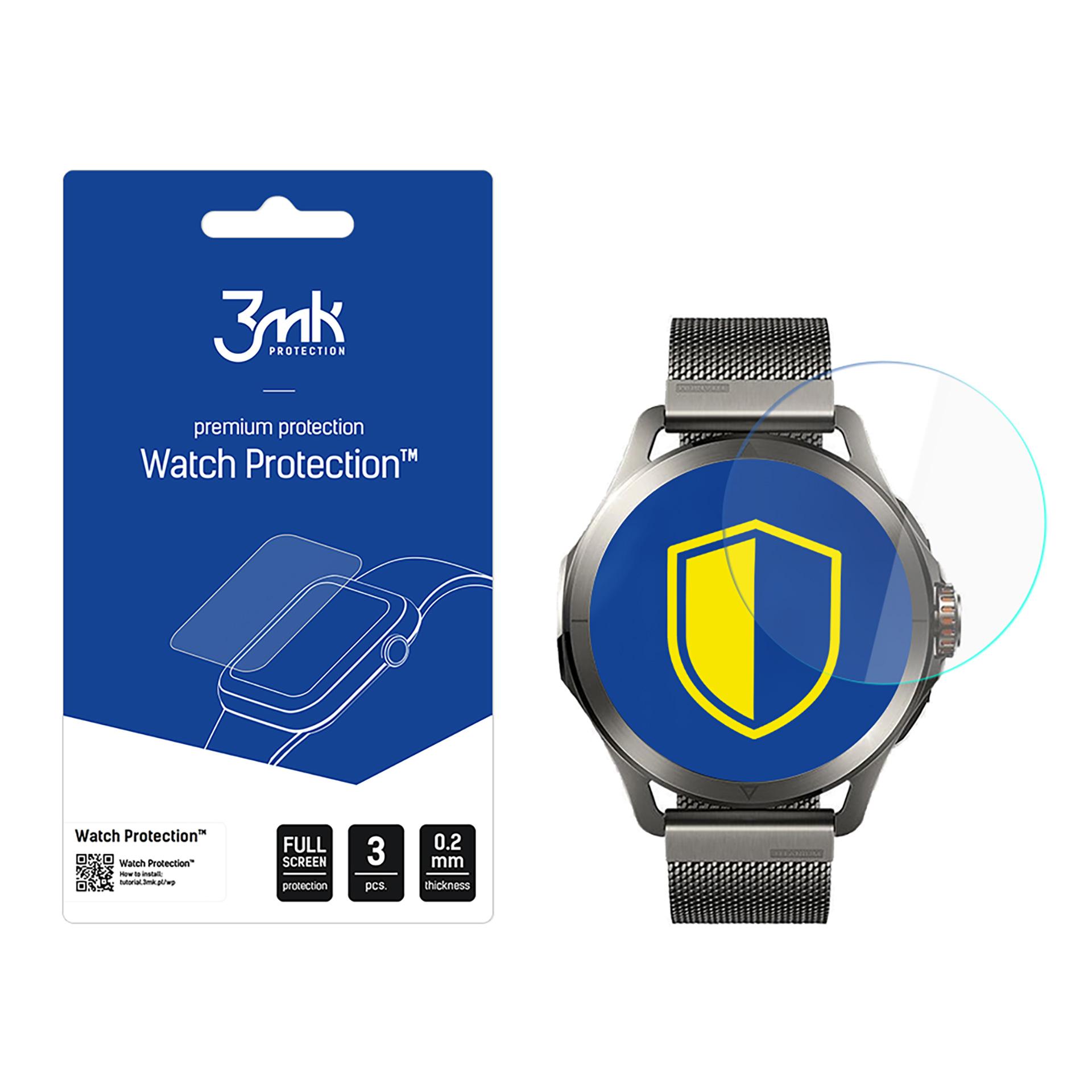 Hibridinis stiklas 3mk laikrodžio apsauga FlexibleGlass Xiaomi Watch S4 Sport