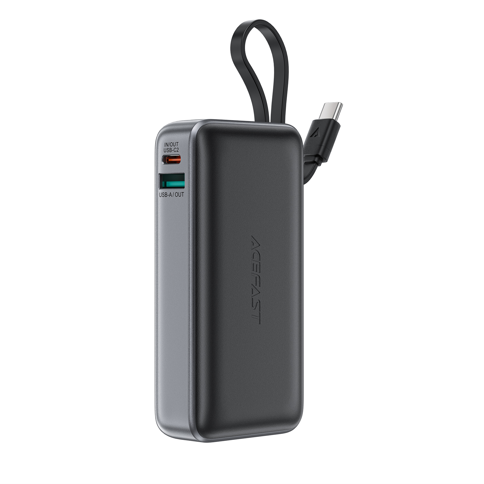 Išorinė baterija Power Bank Acefast M7-10000 PD30W With Cable 10000mAh juoda