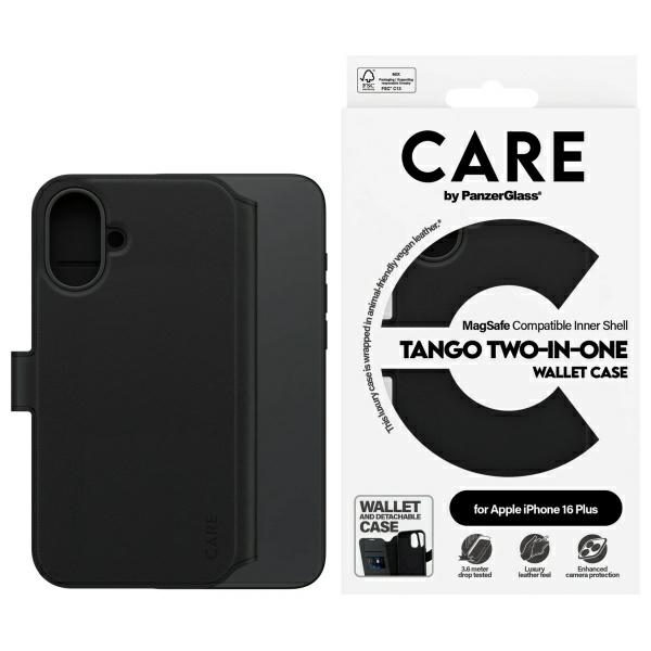 CARE by PanzerGlass Tango 2in1 piniginė Magnetinis dėklas telefonui iPhone 16 Plus - juodas