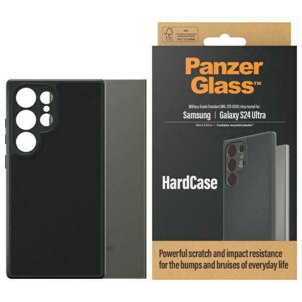 PanzerGlass kietasis dėklas militarinės klasės telefonui Samsung Galaxy S24 Ultra - juodas