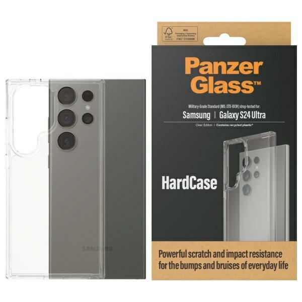 PanzerGlass kietasis dėklas militarinės klasės telefonui Samsung Galaxy S24 Ultra - skaidrus