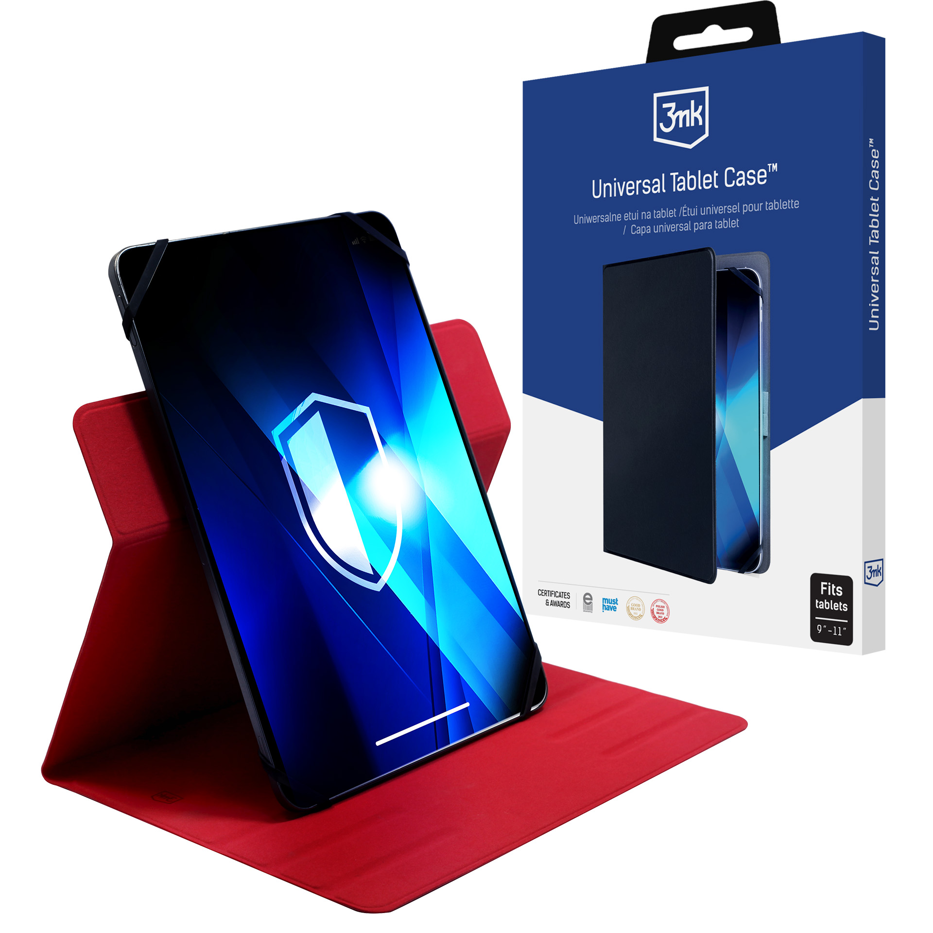 Universalus planšetinio kompiuterio dėklas 3mk Universal Tablet Case 9-11" - raudonas
