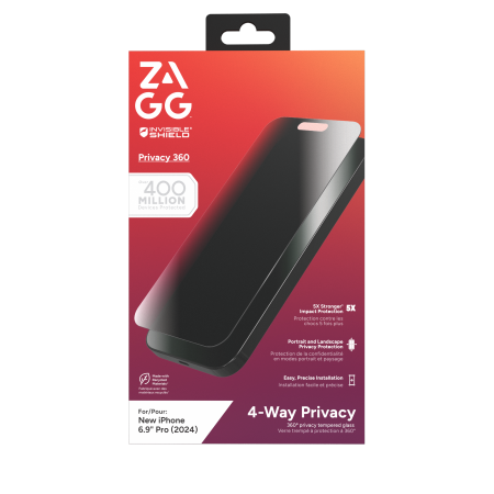 ZAGG InvisibleShield Glass Elite Privacy 360 apsauginis stiklas iPhone 16 Pro Max