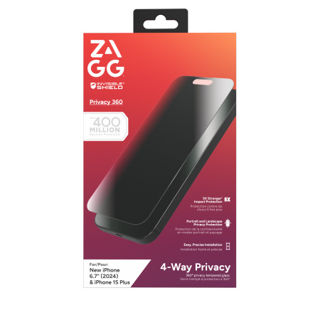 ZAGG InvisibleShield Glass Elite Privacy 360 apsauginis stiklas iPhone 15 Plus / 16 Plus