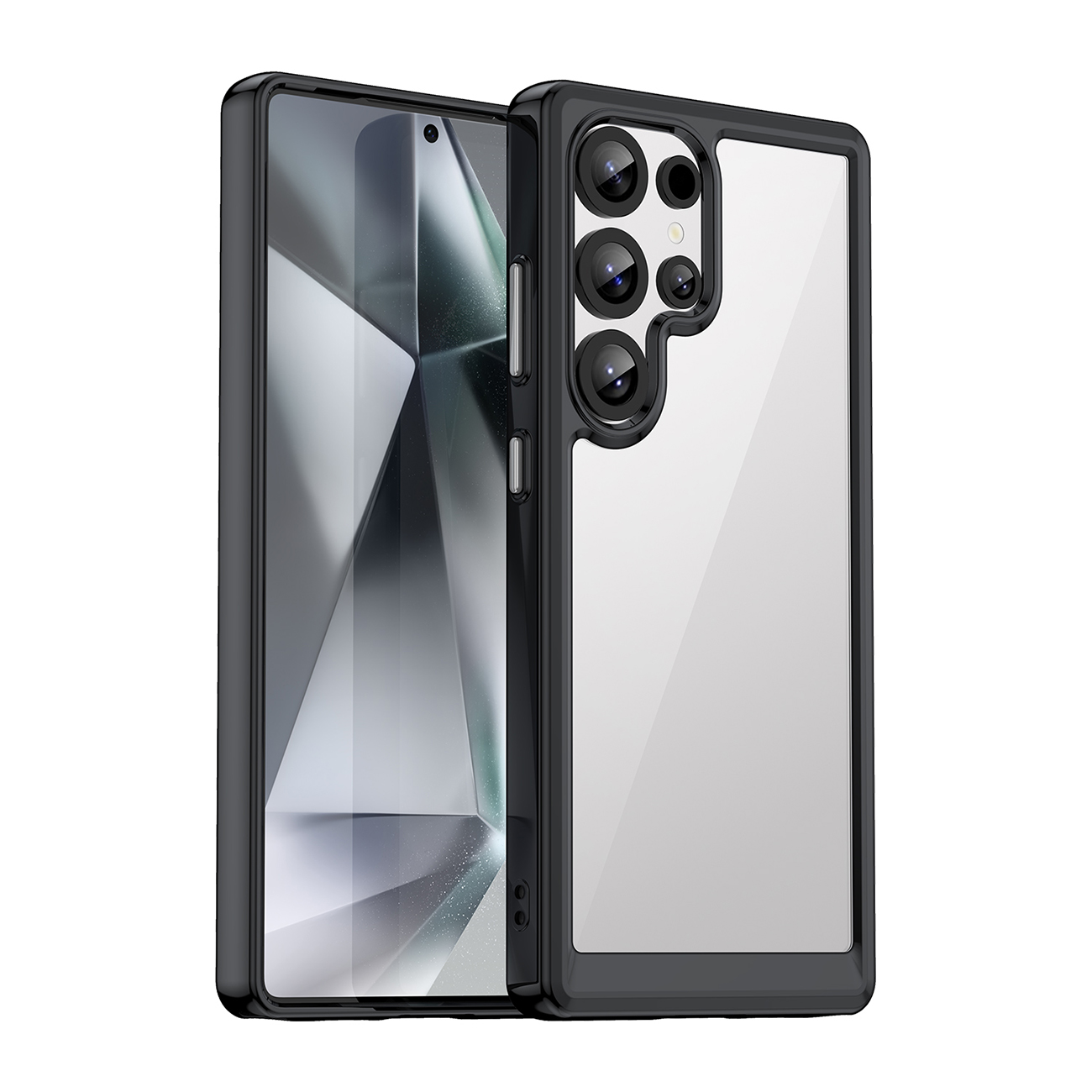 Dėklas telefonui (m) su gelio rėmeliu Samsung Galaxy S25 Ultra - juodas (m)