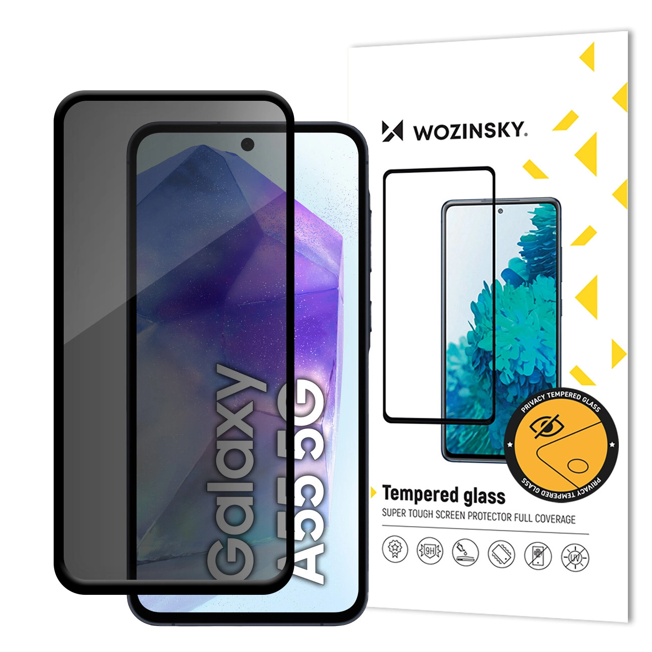 Wozinsky privatumo grūdintas stiklas Samsung Galaxy A16 / A16 5G su apsauga nuo žvilgsnių