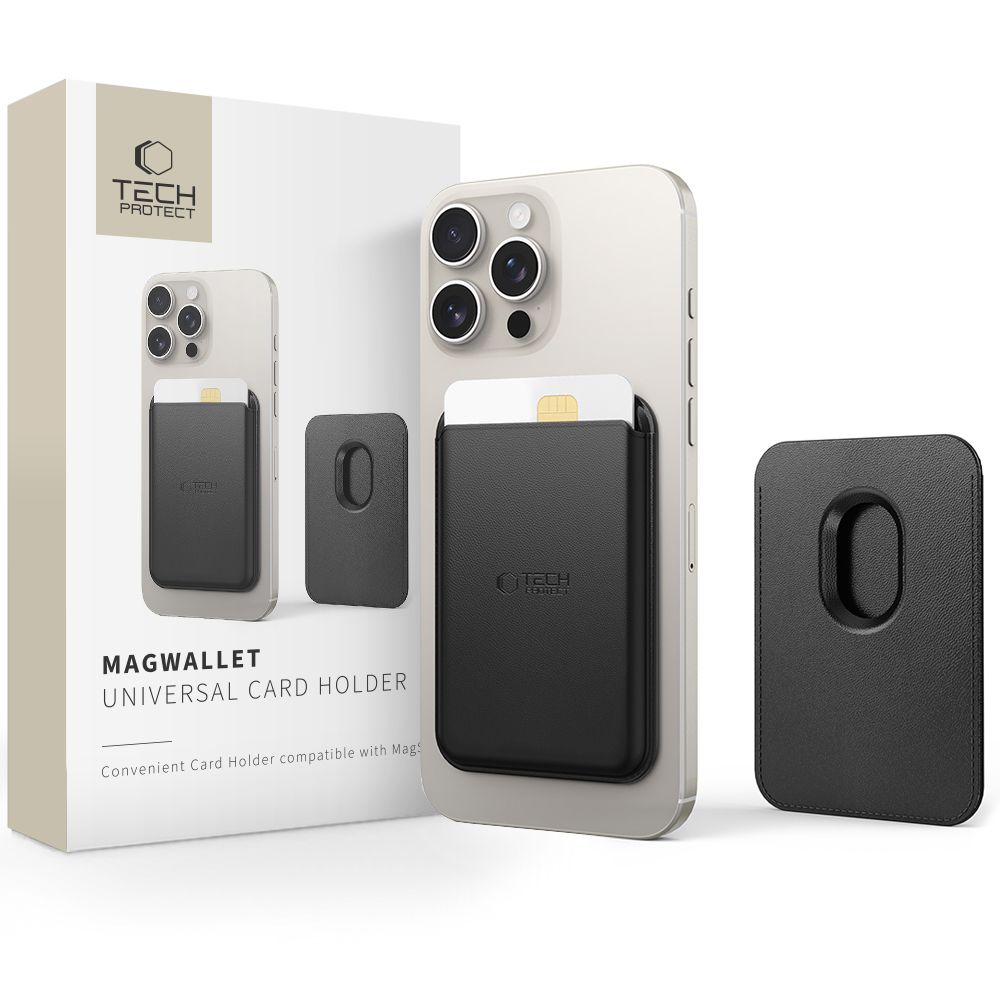 Tech-Protect MagWallet Magsafe kortelių dėklas - juodas