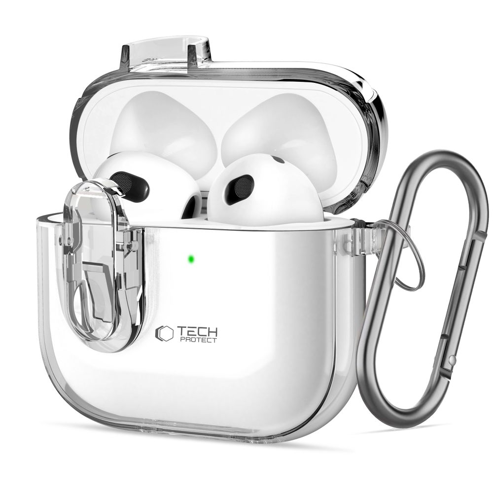 Tech-Protect Slim Hook dėklas AirPods 4 (m) - skaidrus