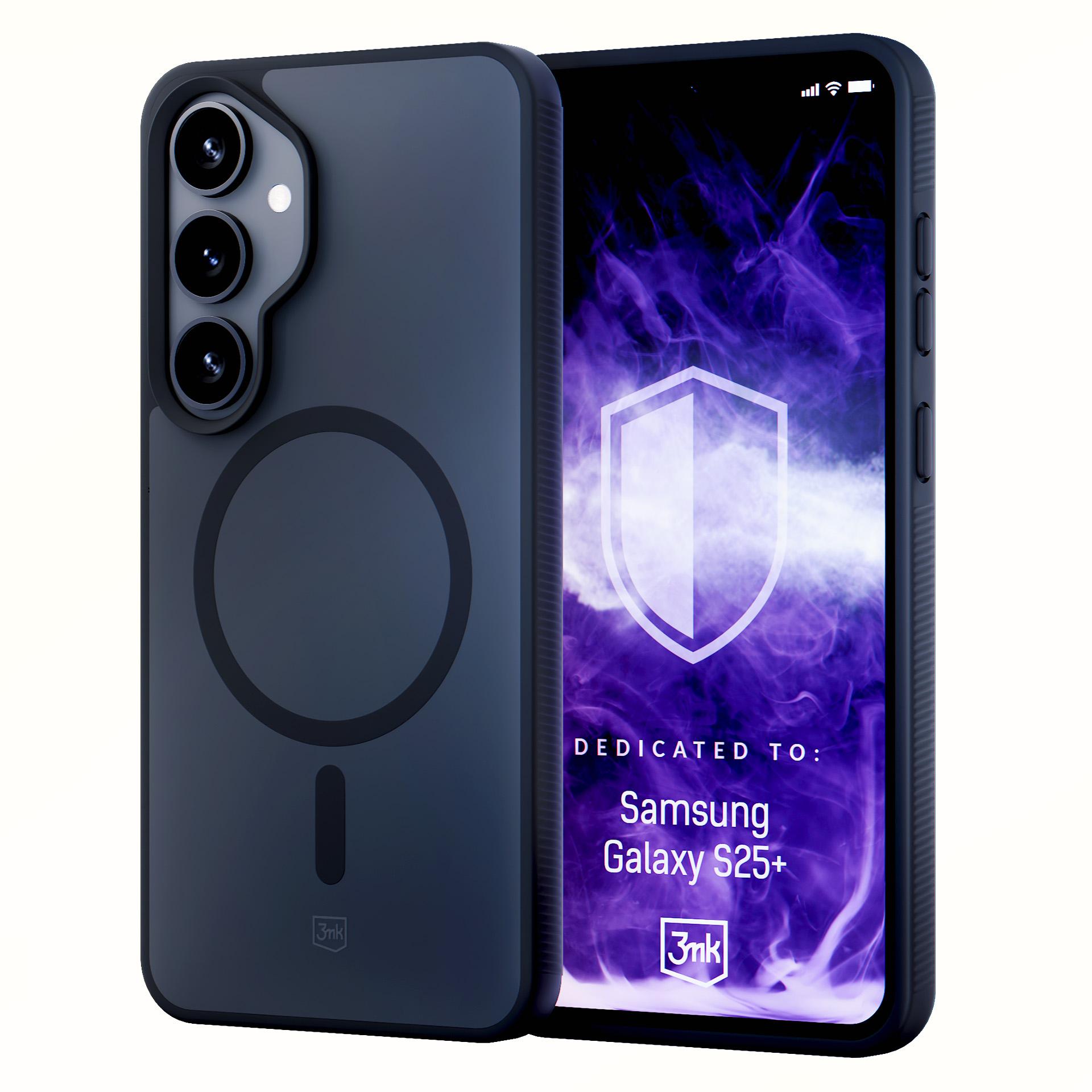 3mk dūminis magnetinis dėklas telefonui Samsung Galaxy S25+ - juodas