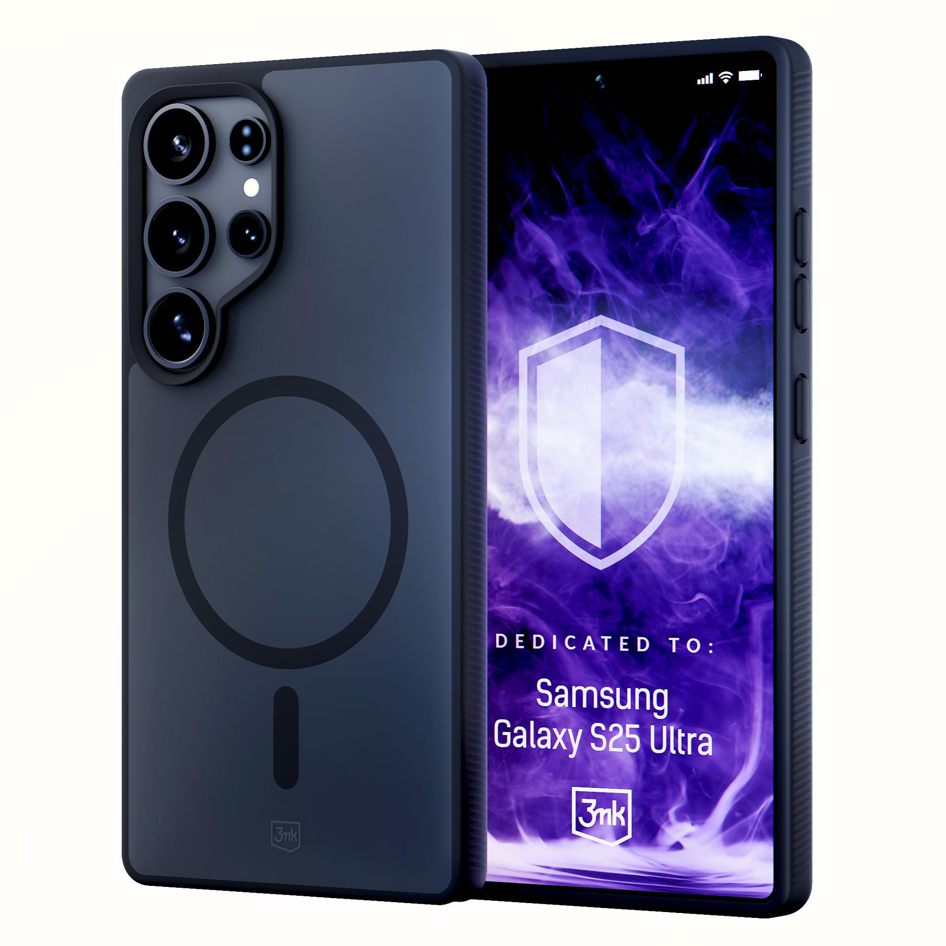 3mk dūminis magnetinis dėklas telefonui Samsung Galaxy S25 Ultra - juodas