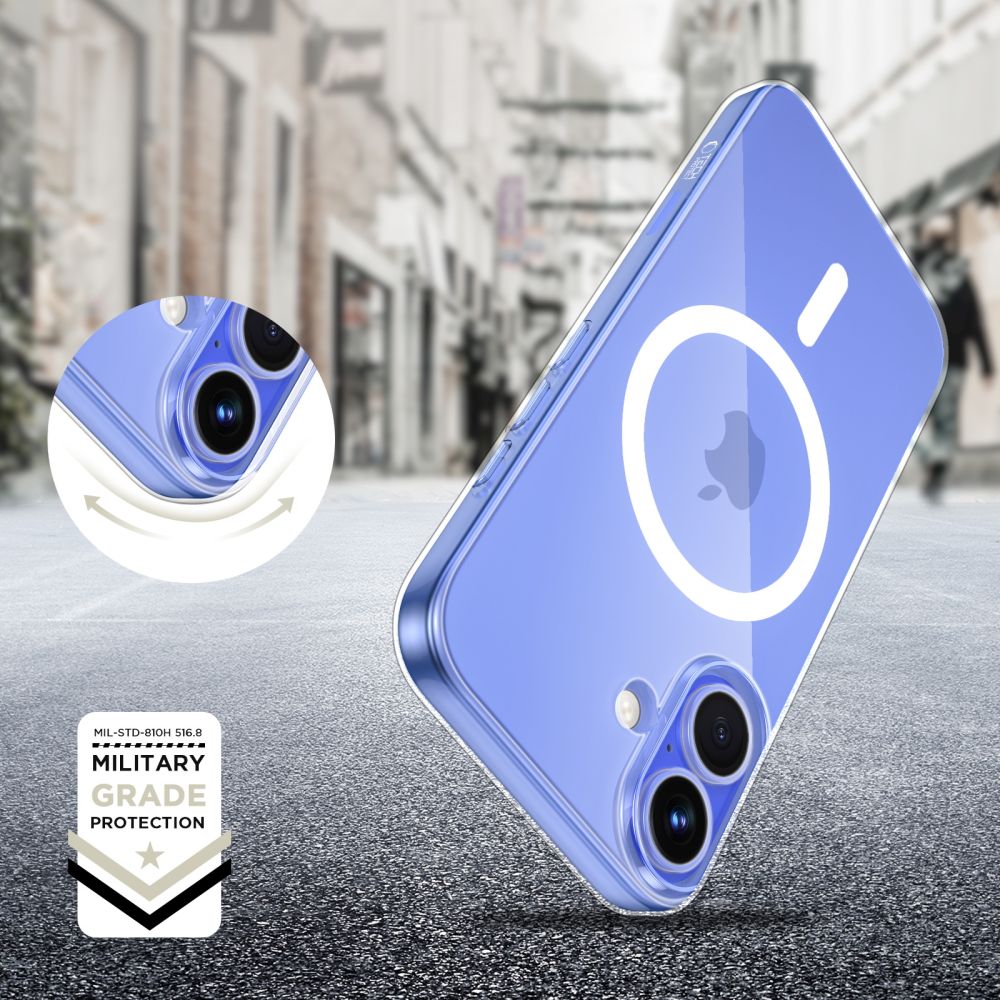 Tech-Protect FlexAir MagSafe iPhone 16 dėklas - skaidrus