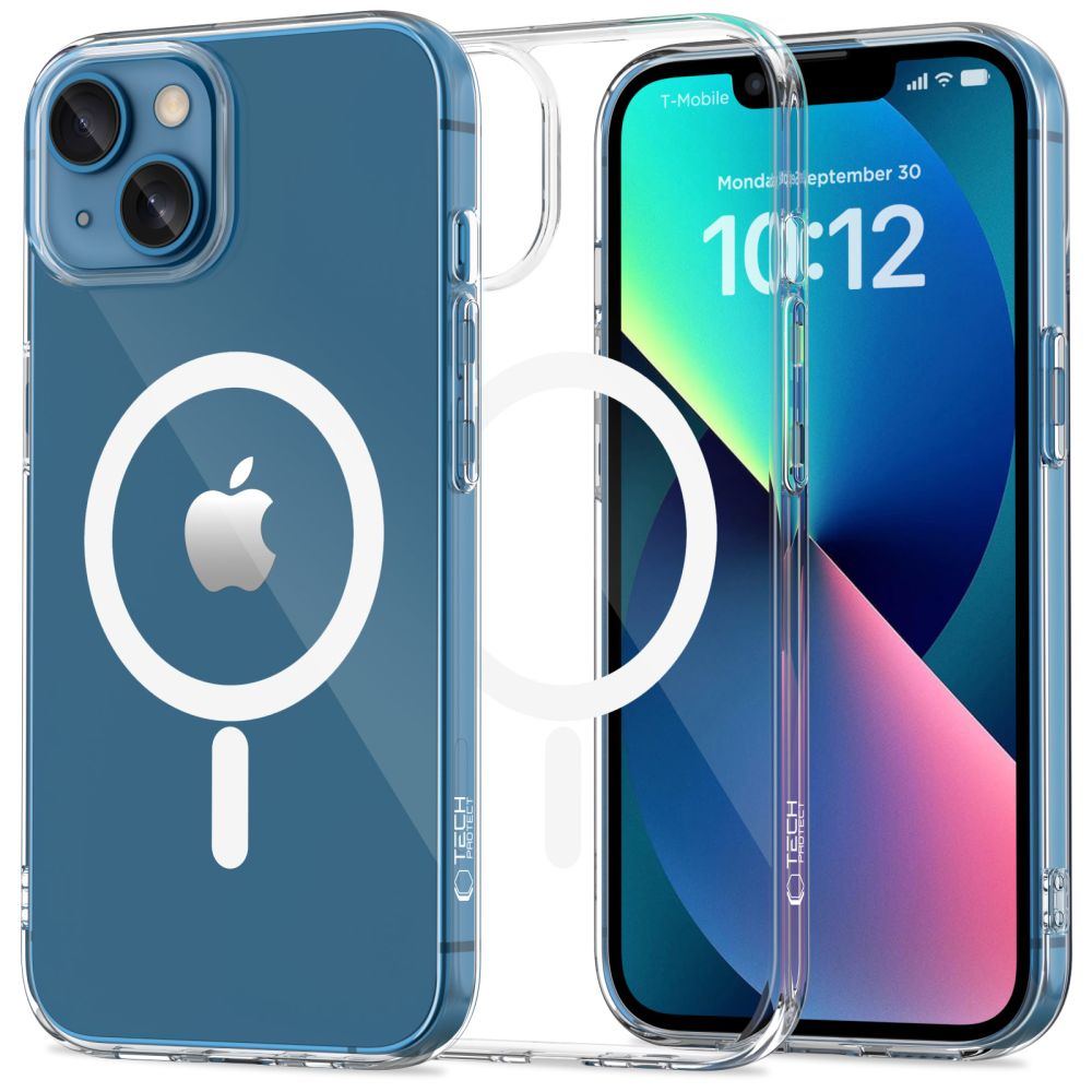 Tech-Protect FlexAir Magnetinis dėklas telefonui iPhone 13 Mini - skaidrus