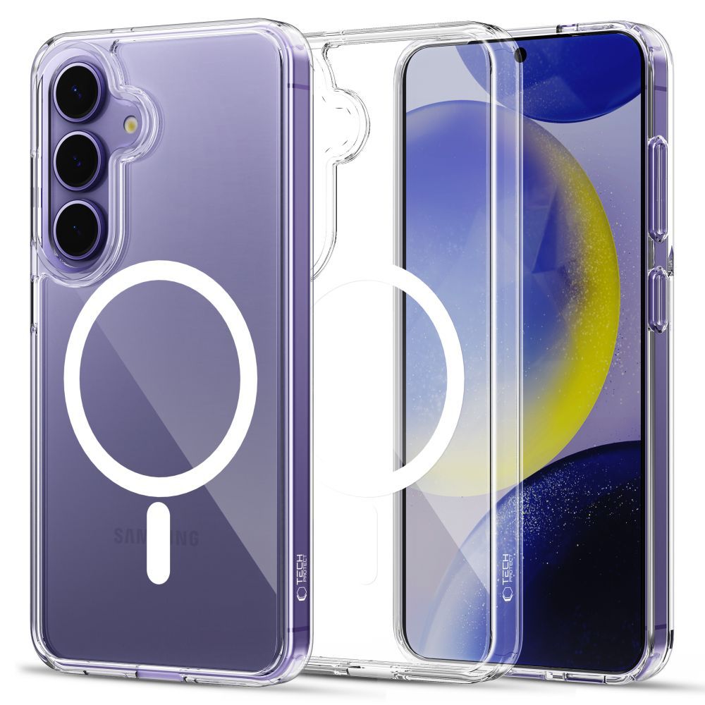 Tech-Protect FlexAir Hybrid Magnetinis dėklas Samsung Galaxy S25+ - skaidrus