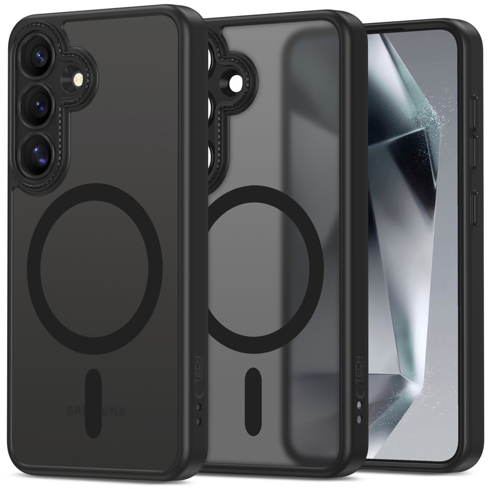 Tech-Protect MagCam Magnetinis dėklas telefonui Samsung Galaxy S25 - Juodas